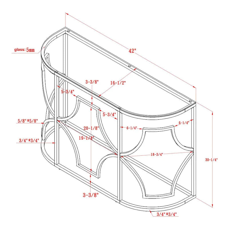 Ders Glam Chrome and Gold Plating Tempered Glass Top 3-Piece Coffee Table Set by Furniture of America