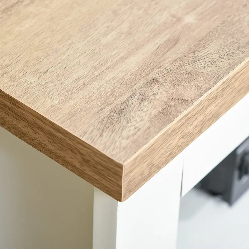 HOMCOM Corner TV Stand up to 50 Inch Entertainment Center TV Console Table with 2 Drawers and 1 Storage Compartment