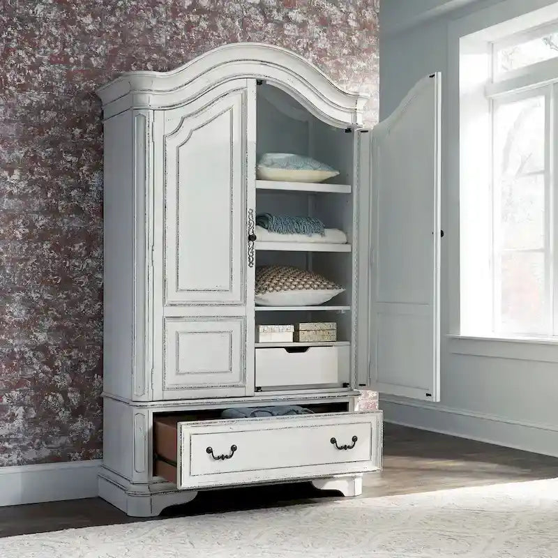 Magnolia Manor Antique White Armoire