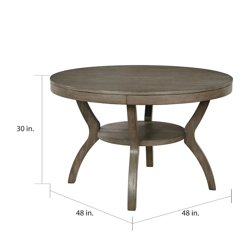 Furniture of America Melody Fields Rustic 48-inch Grey Wood Round Dining Table