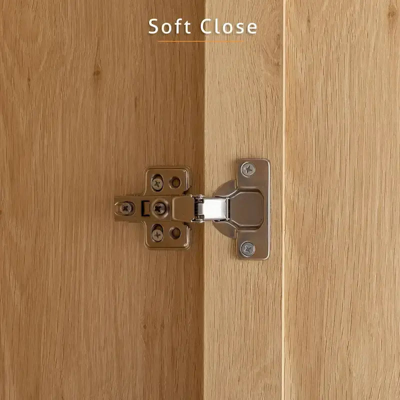 110W Rattan Style Family Wardrobe Armoire Closet Storage Set - N/A