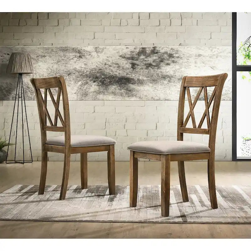 Fabric Upholstered Dining Chair Set of 2