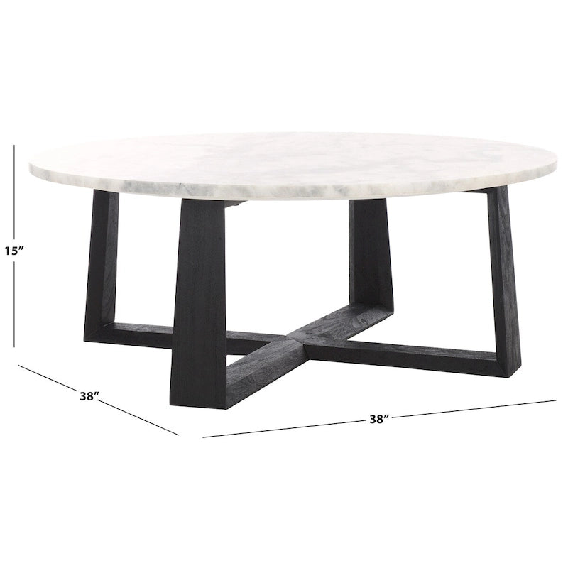 SAFAVIEH Couture Trenton Marble Top Coffee Table - 38Wx38Dx15H