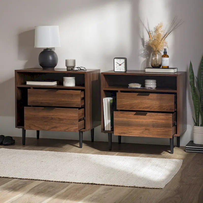 Middlebrook Modern Storage Nightstand, Set of 2