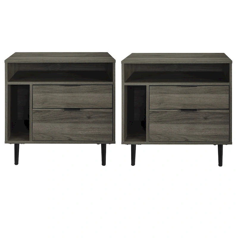 Middlebrook Modern Storage Nightstand, Set of 2