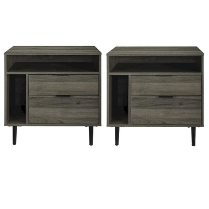 Middlebrook Modern Storage Nightstand, Set of 2
