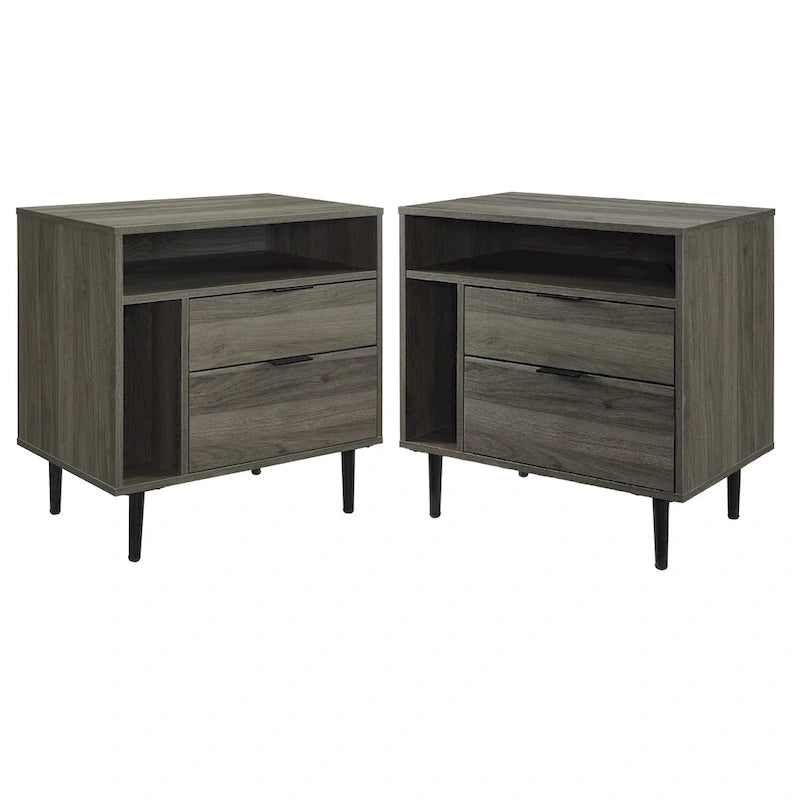 Middlebrook Modern Storage Nightstand, Set of 2