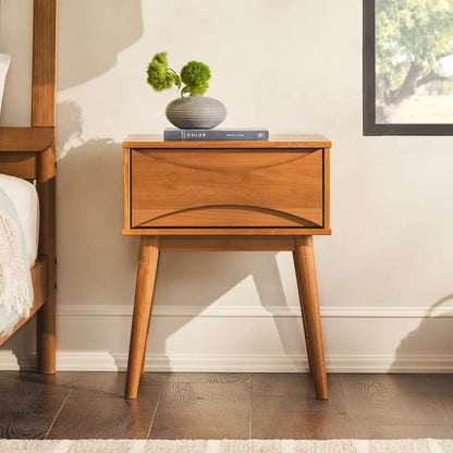 Middlebrook Designs Mid-Century Curved-Drawer Nightstand