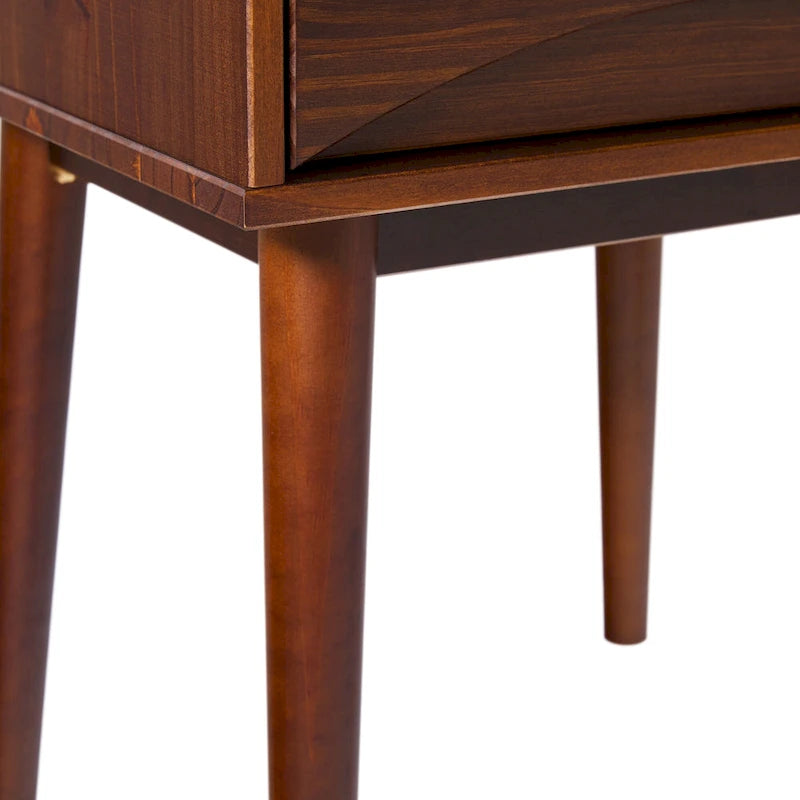 Middlebrook Designs Mid-Century Curved-Drawer Nightstand