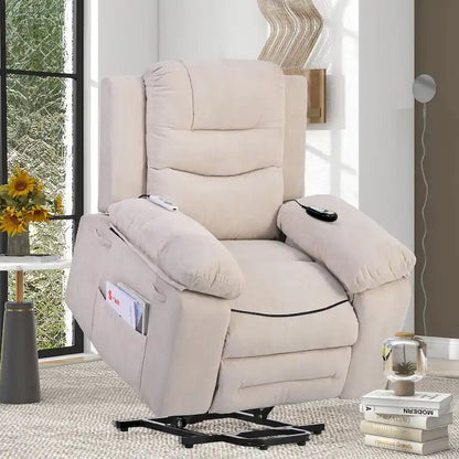 Massage Recliner Chair for Seniors-Power Lift,Adjustable Massage,Heating Features,Infinite Position Reclining,and Side Pocket