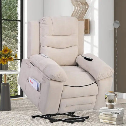 Massage Recliner Chair for Seniors-Power Lift,Adjustable Massage,Heating Features,Infinite Position Reclining,and Side Pocket