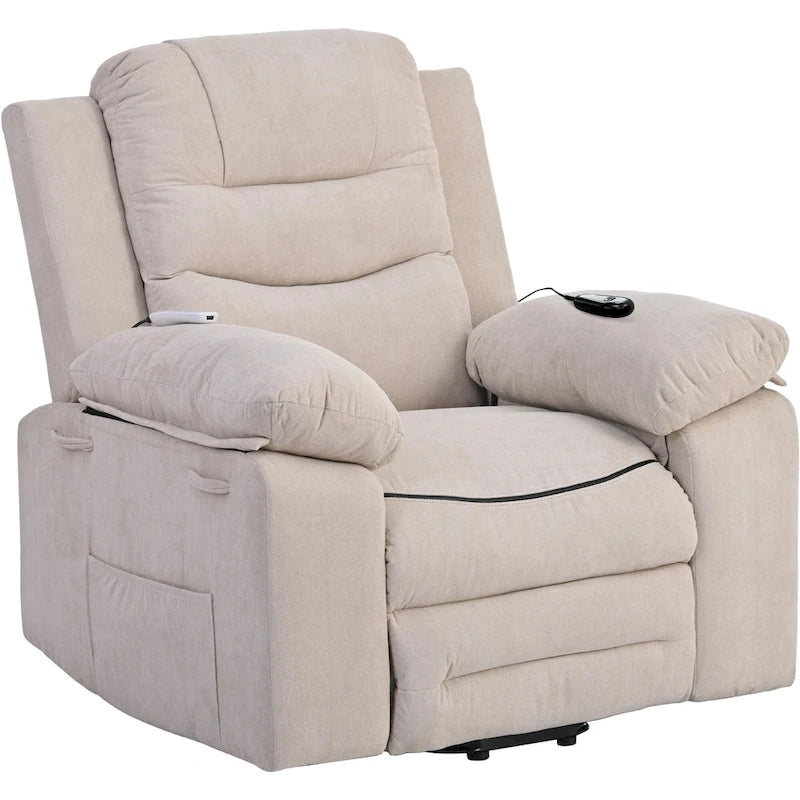 Massage Recliner Chair for Seniors-Power Lift,Adjustable Massage,Heating Features,Infinite Position Reclining,and Side Pocket