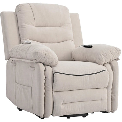 Massage Recliner Chair for Seniors-Power Lift,Adjustable Massage,Heating Features,Infinite Position Reclining,and Side Pocket
