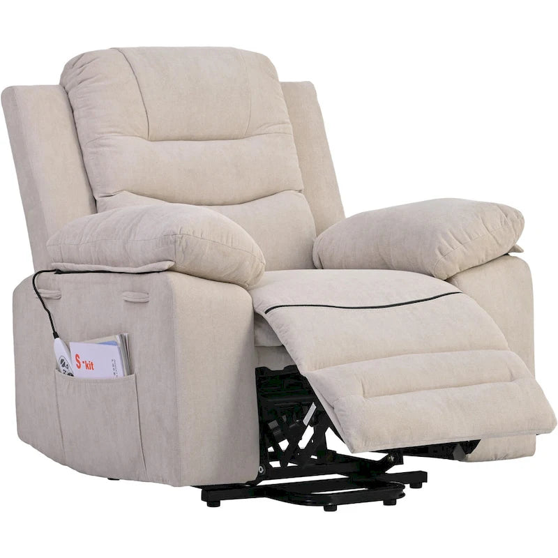 Massage Recliner Chair for Seniors-Power Lift,Adjustable Massage,Heating Features,Infinite Position Reclining,and Side Pocket