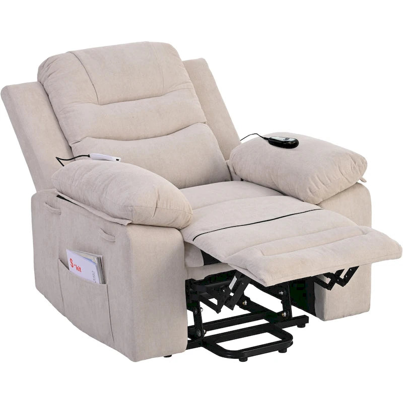 Massage Recliner Chair for Seniors-Power Lift,Adjustable Massage,Heating Features,Infinite Position Reclining,and Side Pocket