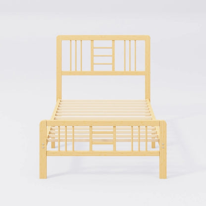 Wood Bed Frame with headboard and footboard