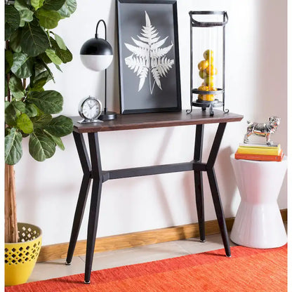 SAFAVIEH Andrew Brown/ Black Console Table - 39W x 14D x 31H