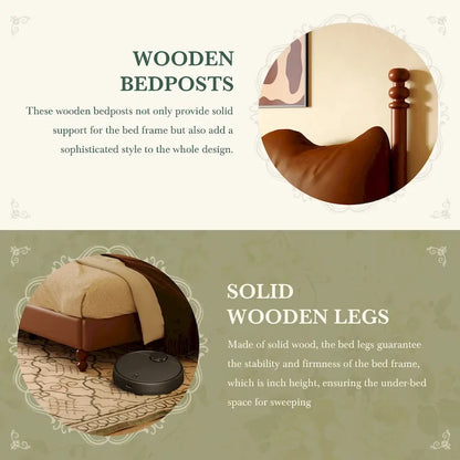 Calka Luxury Upholstered PU Leather Bed by Christopher Knight Home