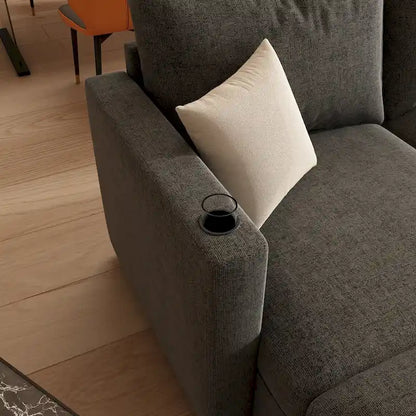 Christopher Knight Home - Stellar Modular U-Shaped Sectional Sofa Bed with Storage, 6 Seats, Ottoman, and Chenille Fabric