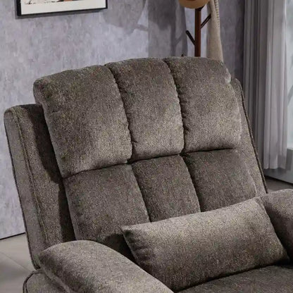 Power Lift Recliner with Extended Footrest,Overstuffed Chenille Dual Motor Recliners with Heat/Message,USB Type C Charging