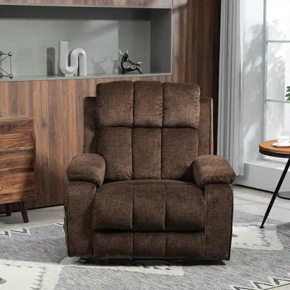 Power Lift Recliner with Extended Footrest,Overstuffed Chenille Dual Motor Recliners with Heat/Message,USB Type C Charging
