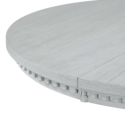 Extendable Dining Table and Chair Sets Rustic Farmhouse Dining Table and Chair Sets with Manual Leaf Extension for Kitchen