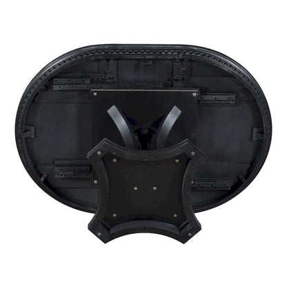 Extendable Dining Table and Chair Sets Rustic Farmhouse Dining Table and Chair Sets with Manual Leaf Extension for Kitchen