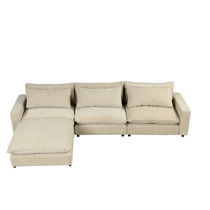 L-Shaped Reversible Sleeper Sectional Couch Pull Out Sofa Bed with Storage Racks, 2 Pillows and USB Port for Living Room