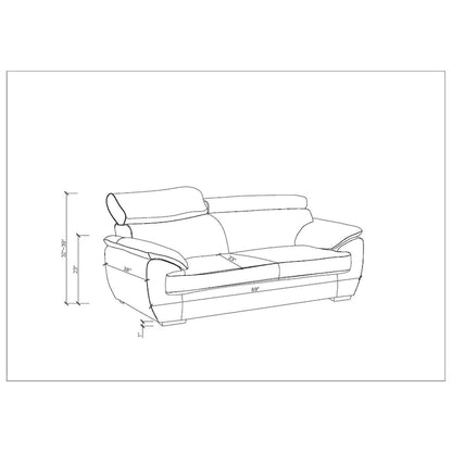 Genuine Leather Loveseat