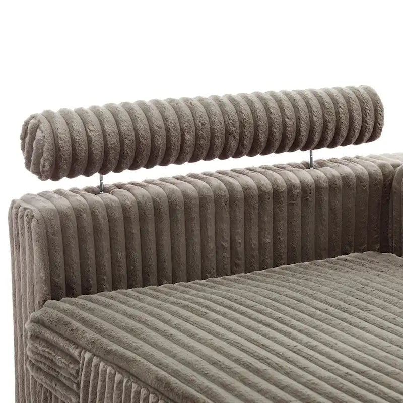 UIXE Upholstered Plush Chaise Lounge Chair For Interior