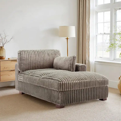 UIXE Upholstered Plush Chaise Lounge Chair For Interior