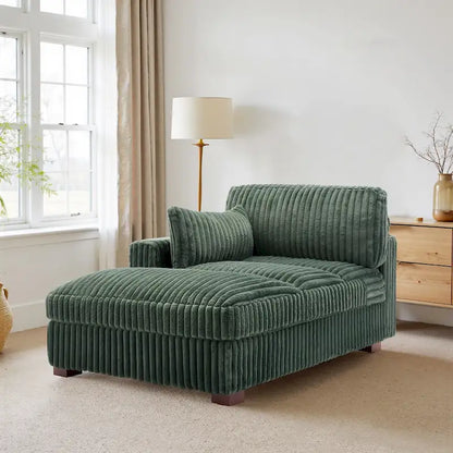 UIXE Upholstered Plush Chaise Lounge Chair For Interior