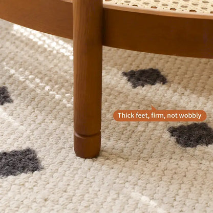 Modern Farmhouse Coffee Table Set Nesting Round Wooden Table Side Table Set for Living Room, Bedroom