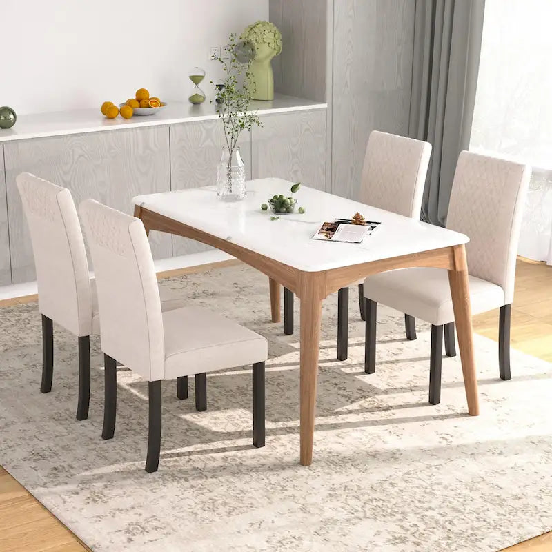 Upholstered Dining Chairs Set of 6 Parson Classic Upholstered Dining Chair,Modern 37 Parson Chairs