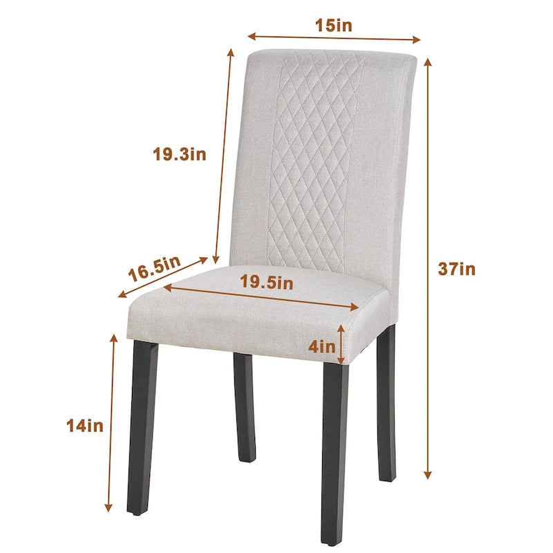 Upholstered Dining Chairs Set of 6 Parson Classic Upholstered Dining Chair,Modern 37 Parson Chairs