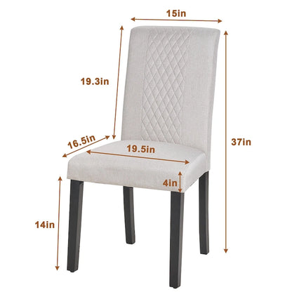 Upholstered Dining Chairs Set of 6 Parson Classic Upholstered Dining Chair,Modern 37 Parson Chairs