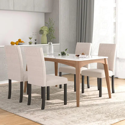 Upholstered Dining Chairs Set of 6 Parson Classic Upholstered Dining Chair,Modern 37 Parson Chairs