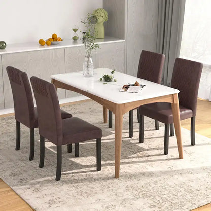 Upholstered Dining Chairs Set of 6 Parson Classic Upholstered Dining Chair,Modern 37 Parson Chairs