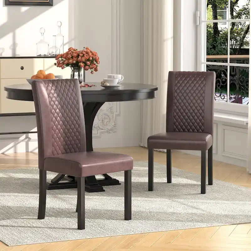 Upholstered Dining Chairs Set of 6 Parson Classic Upholstered Dining Chair,Modern 37 Parson Chairs