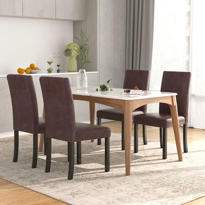 Upholstered Dining Chairs Set of 6 Parson Classic Upholstered Dining Chair,Modern 37 Parson Chairs