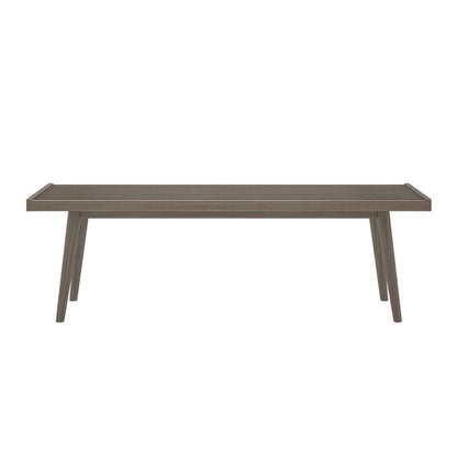 Plank and Beam Mid Century Double Wood Entryway Bench - 56.3 L x 16.5 W x 17.5 H