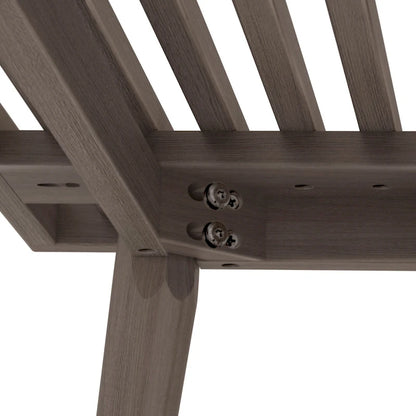 Plank and Beam Mid Century Double Wood Entryway Bench - 56.3 L x 16.5 W x 17.5 H