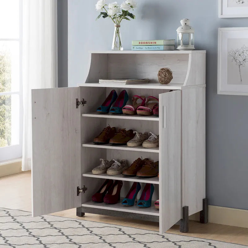 Sost Contemporary 5-shelf Shoe Cabinet by Furniture of America