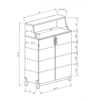 Sost Contemporary 5-shelf Shoe Cabinet by Furniture of America