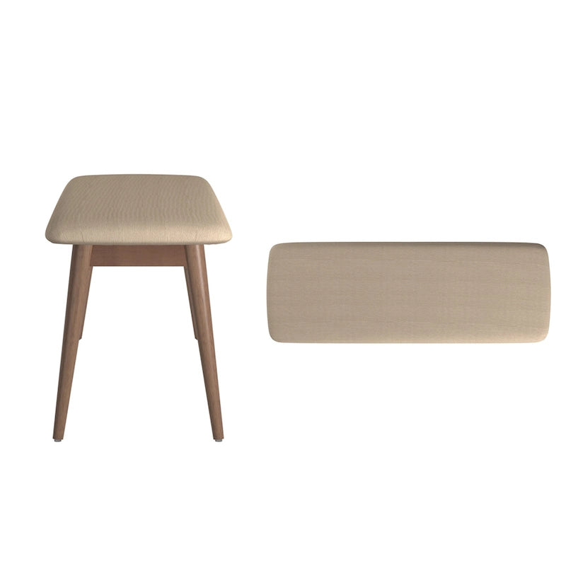 Ribe Mid-Century Modern Tapered Upholstered Dining Bench