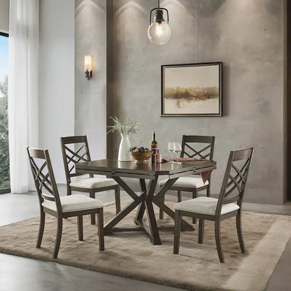 Sylvestra Espresso Finish Dining Set