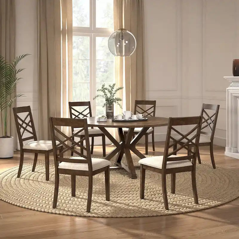 Sylvestra Espresso Finish Dining Set