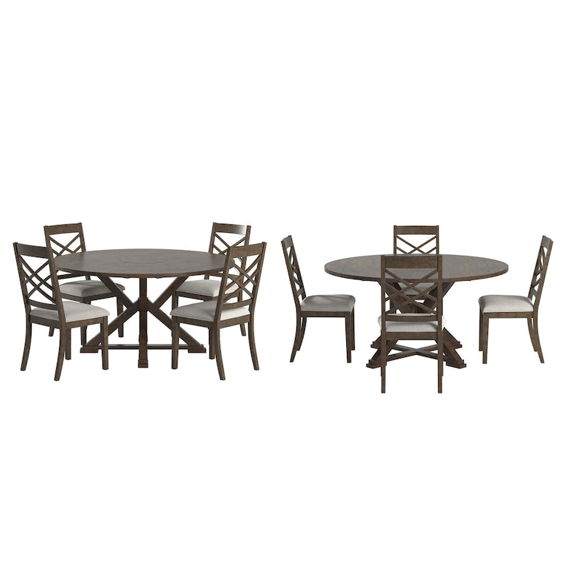 Sylvestra Espresso Finish Dining Set