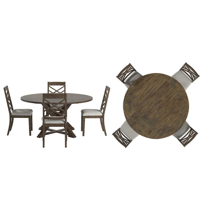 Sylvestra Espresso Finish Dining Set