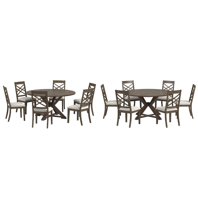 Sylvestra Espresso Finish Dining Set